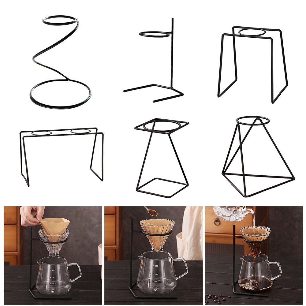 Coffee Tea Stand - Porte-gobelet filtre à café noir, fournitures