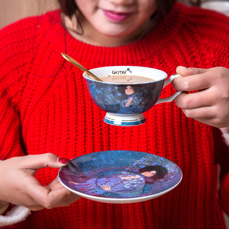 Coffee Tea World - Peinture à l'huile du peintre de