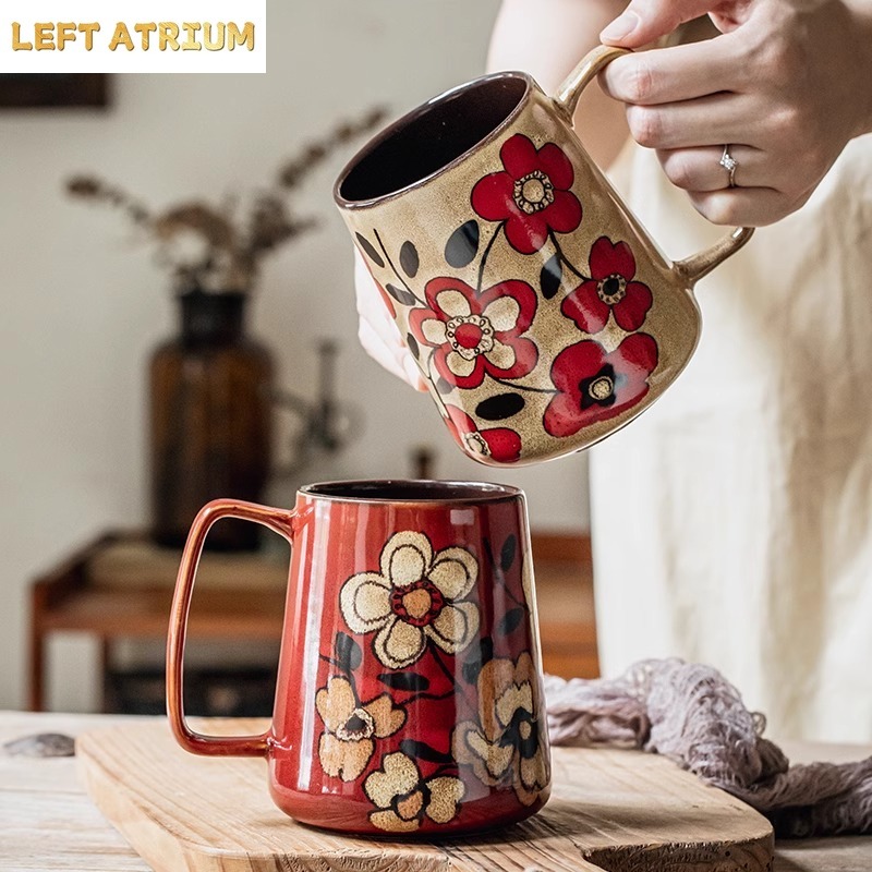 Tea Coffee Utensils - Tasse en céramique à motif floral
