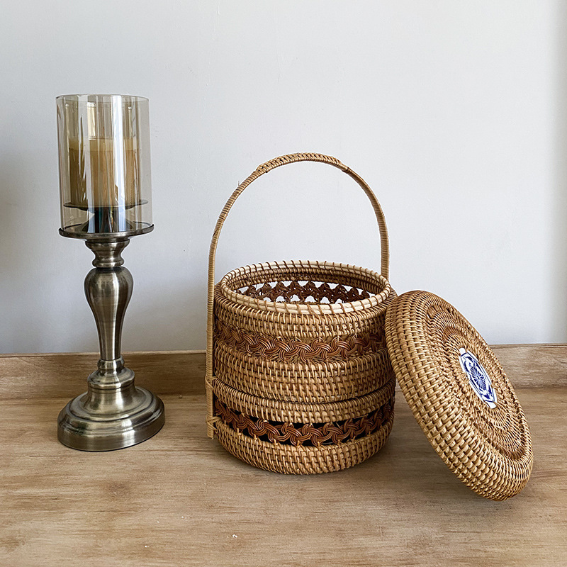 Vietnam Coffee Tea - Panier de rangement double couche en