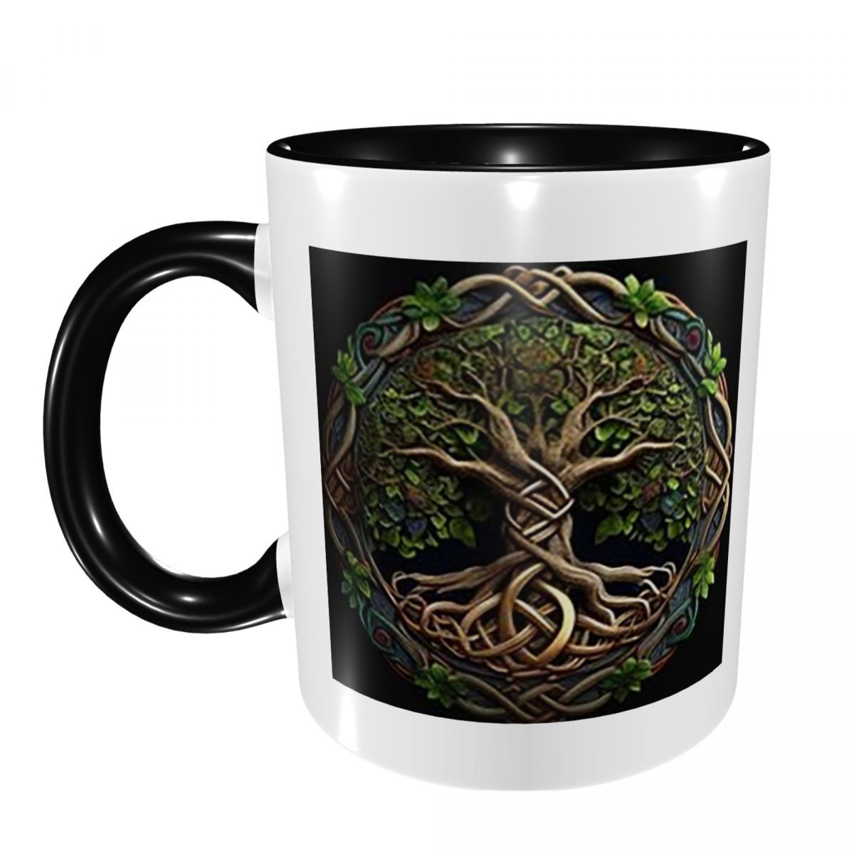 Coffee Tea World - Tasse en céramique amusante avec arbre