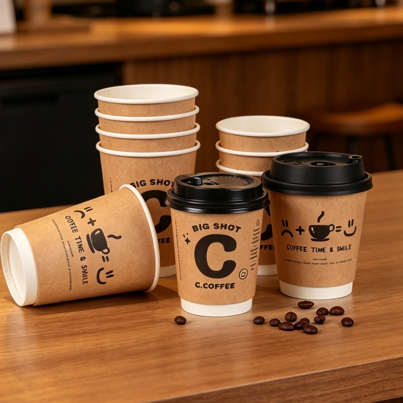 Wallpaper Coffee And Tea - 50 gobelets à café jetables en