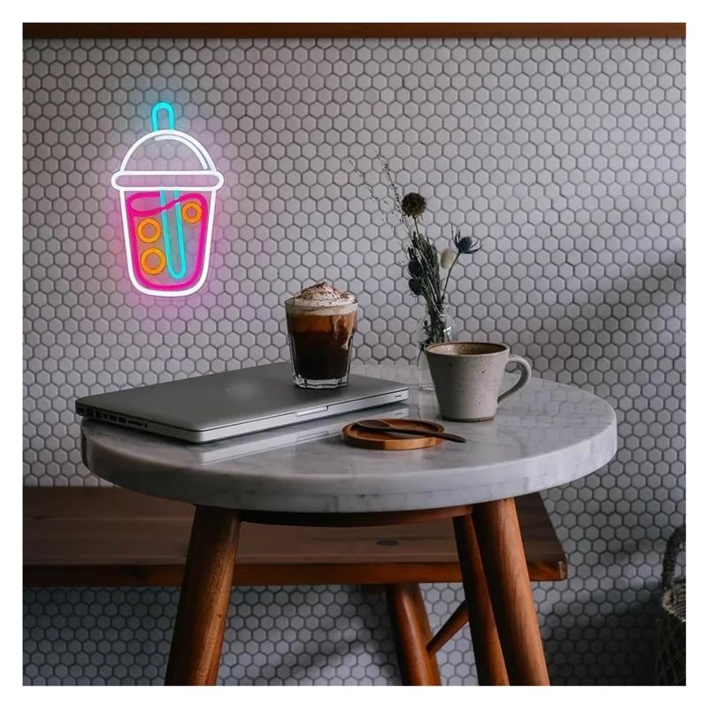 Enseigne néon Boba Tea, Lumièr - Wallpaper Coffee And Tea avis et prix