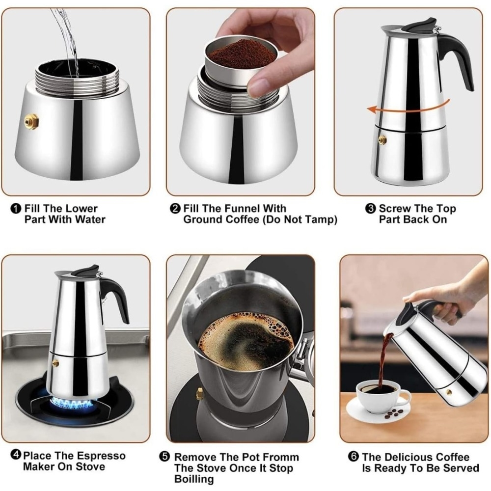 Cafetière à expresso en acier  - Coffee Tea Maker avis et prix